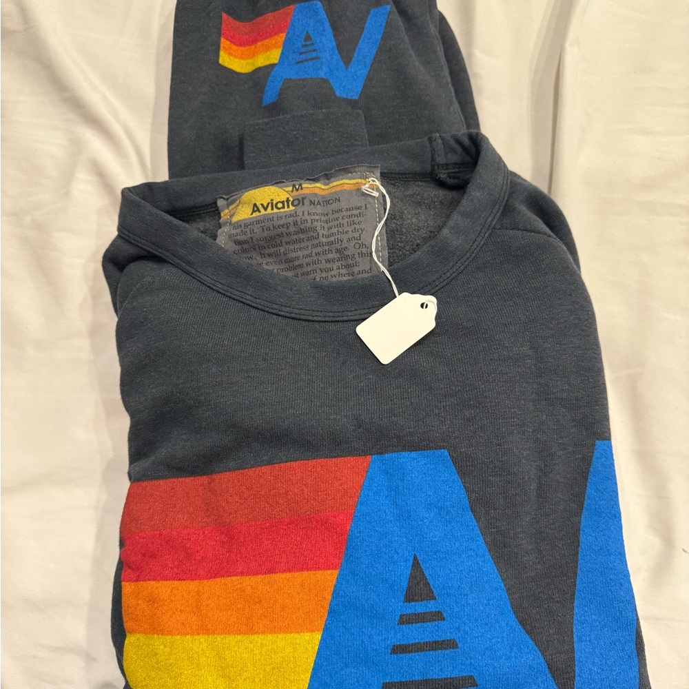 Aviator Nation Graphic Sweatshirt and sweatpants *sold as a set
